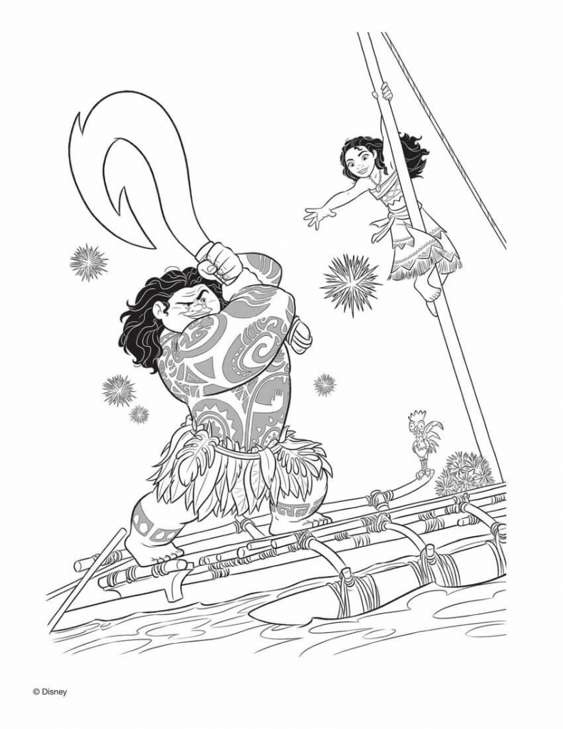791x1024 Printable Moana Coloring Pages