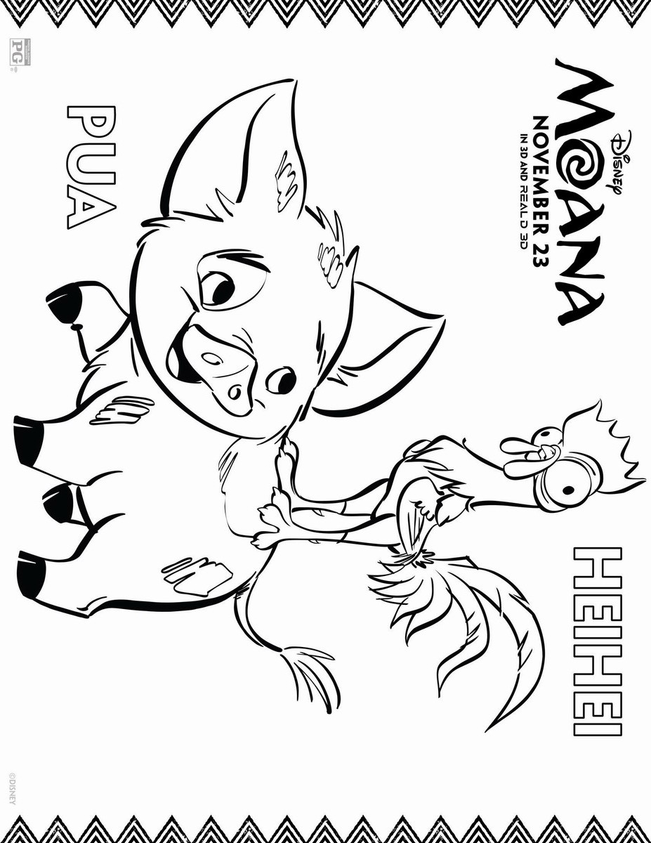 927x1200 Moana Coloring Pages