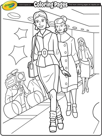 420x560 Runway Model Coloring Page Coloring Pages