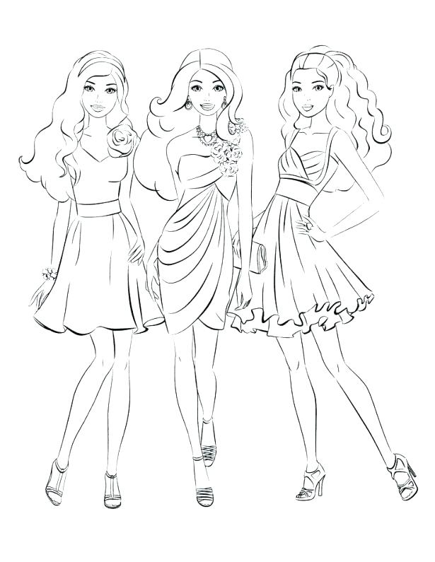 615x795 Appealing Top Coloring Pages Fashion Model Coloring Pages Medium