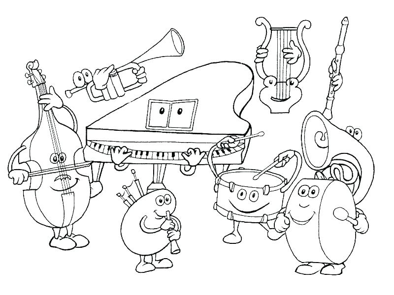 800x600 Music Coloring Pages Musical Instruments Music Coloring Pages