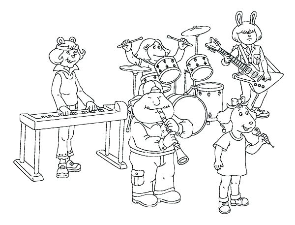 600x457 Musical Instruments Coloring Pages