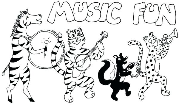 600x353 Coloring Pages Of Musical Instruments Music Color Sheets Coloring