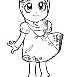 268x268 Muslim Girl Coloring Page Kids Drawing And Coloring Pages