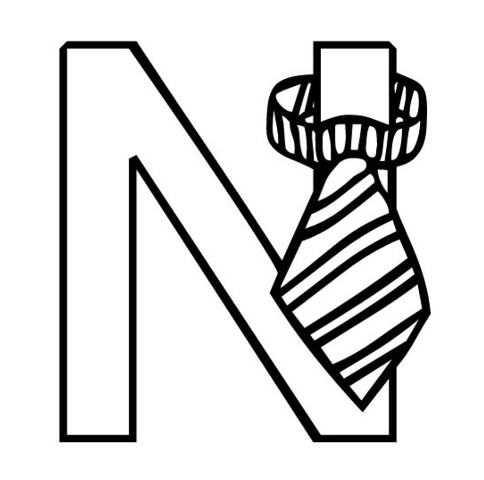 965x957 Free Alphabet N Coloring Pages For Kids Throughout Letter