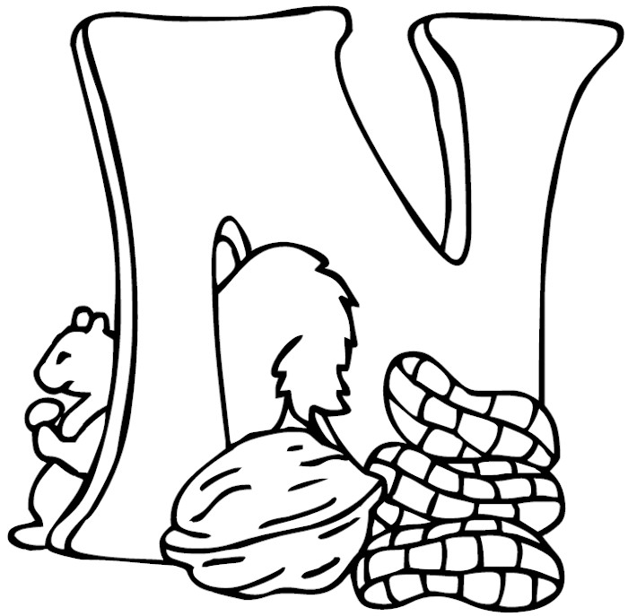 700x687 Letter N Coloring Pages