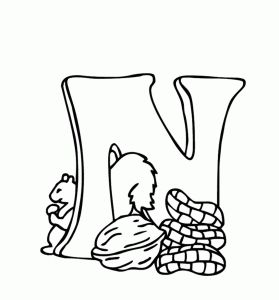 279x300 Best Letter N Coloring Pages Images On Kindergarten