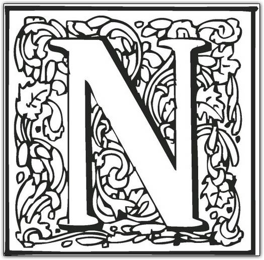 525x517 Fancy Letters Coloring Pages