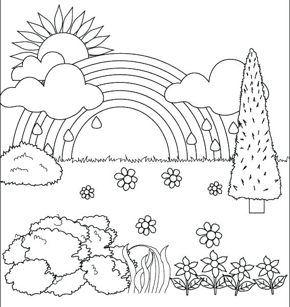 567x600 Coloring Pages Nature Scenes
