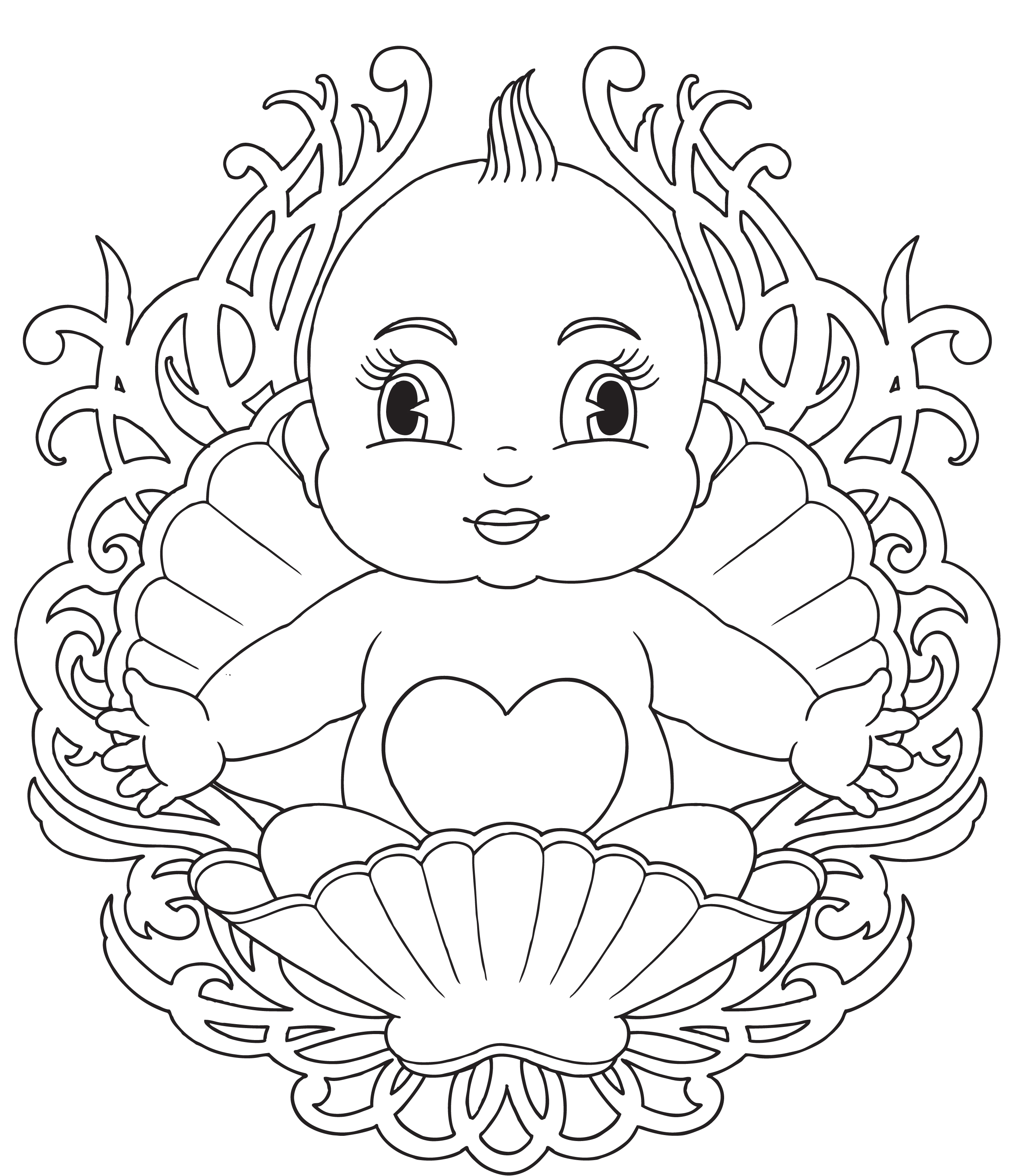 2550x2958 Free Coloring Pages Of Babies About Remodel Line Drawings