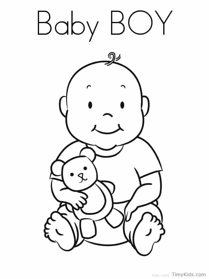 685x916 Boy Coloring Page