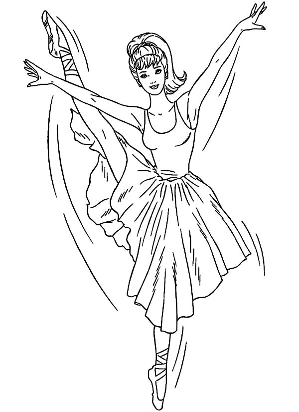 600x825 Barbie Ballerina Coloring Page Color Luna