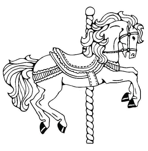 600x612 Horse Head Coloring Page