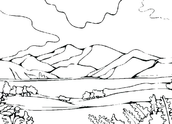 600x432 Coloring Mountains Coloring Pages Mountains Mountains Coloring