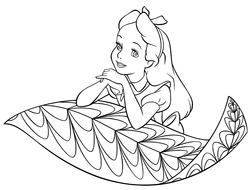 816x620 Alice In Wonderland Coloring Coloring Pages