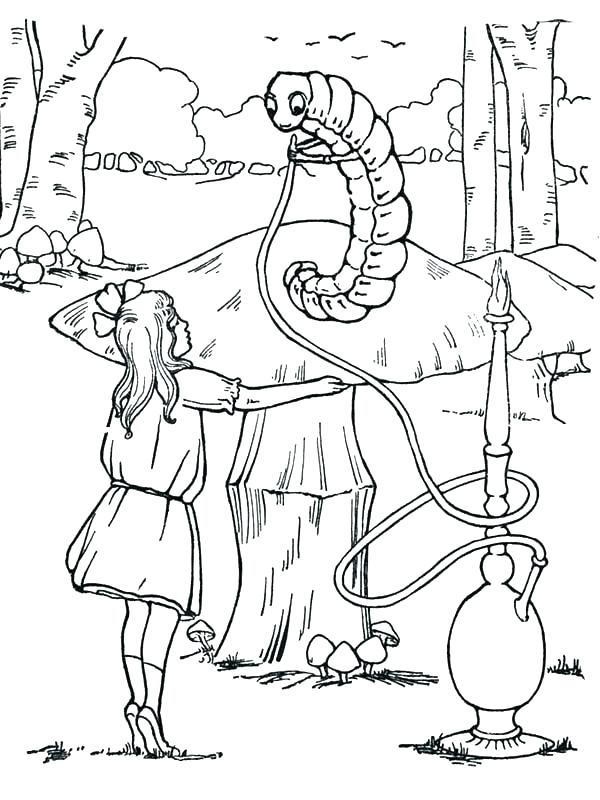 600x800 Alice In Wonderland Coloring Pages