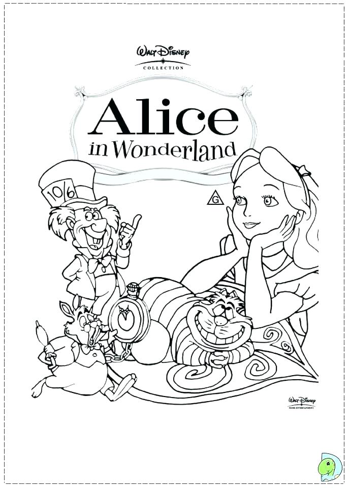 691x960 Alice In Wonderland Coloring Pages Icontent