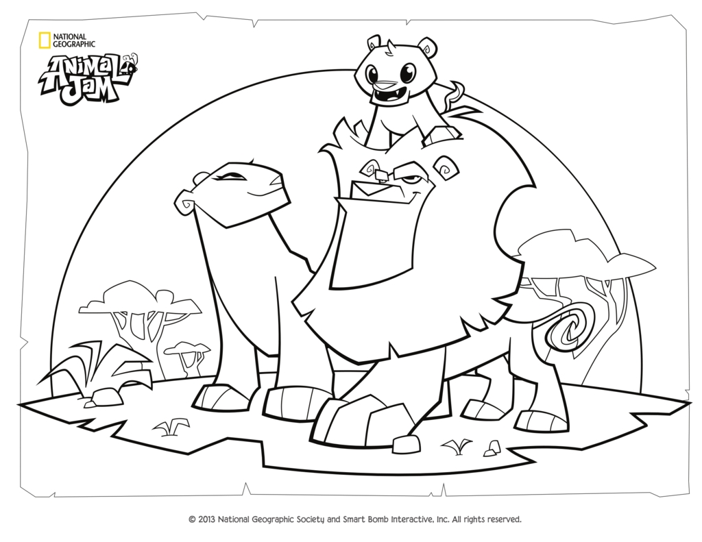 1024x791 Animal Jam Coloring Pages Family Collection Best Image To Color