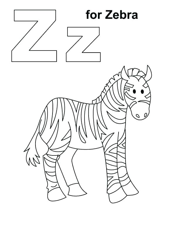 600x776 Cute Zebra Coloring Pages Fresh Color Page Z For Sheets Animals