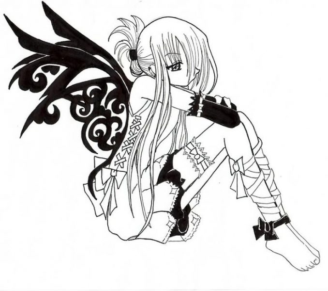 678x600 Emo Girl Coloring Pages Emo Girl Coloring Pages Anime Vampire Girl