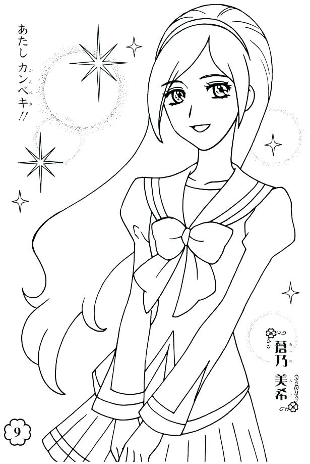 615x918 Anime Girl Coloring Page Cool Anime Coloring Pages Cool Girl
