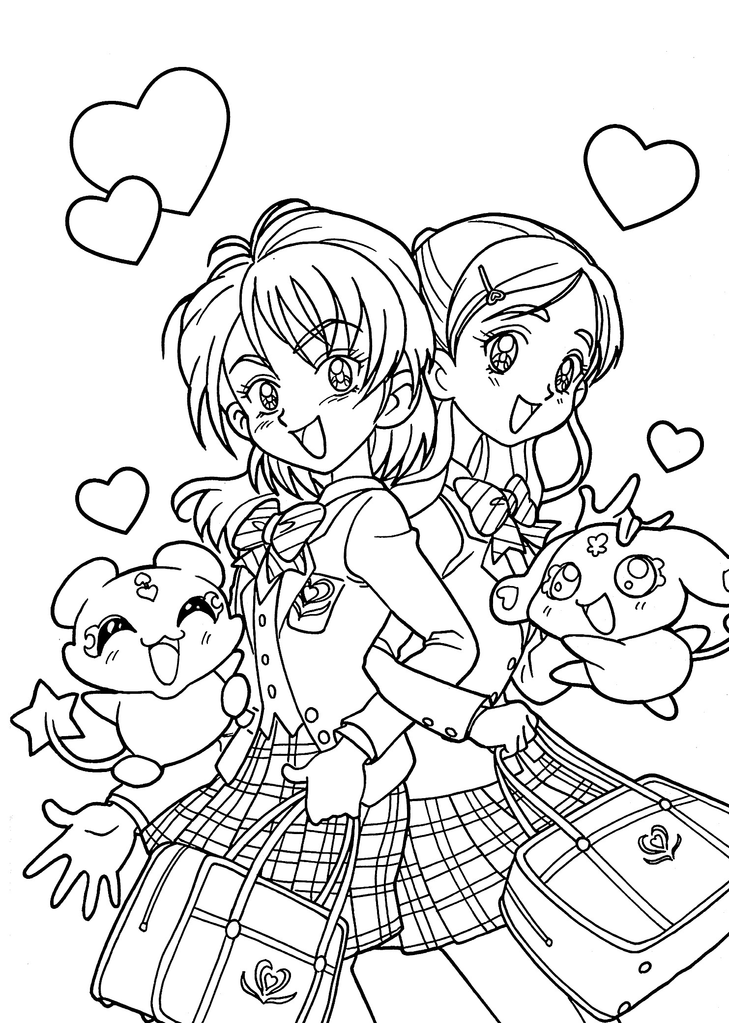 1483x2079 Anime Coloring Pages