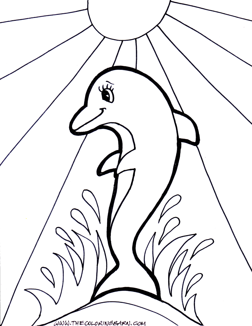 Coloring Pages Of Baby Dolphins