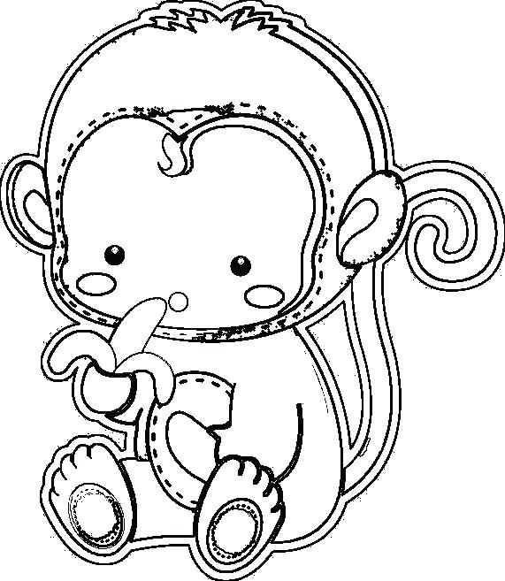 571x657 Coloring Pages Of A Monkey Monkey Color Pages Baby Monkey Coloring