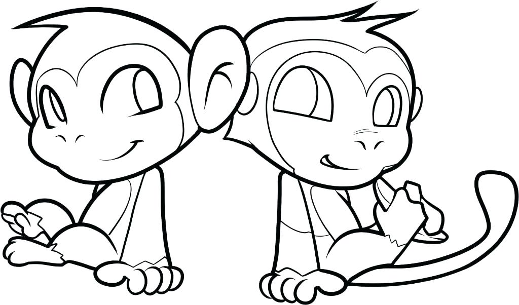 1024x602 Monkey Coloring Pages To Print