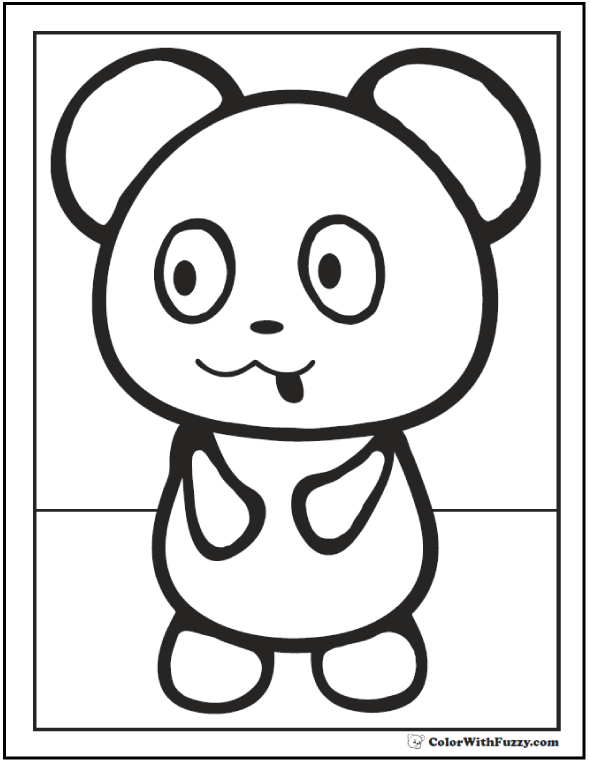 590x762 Panda Coloring Pages Bamboo And Baby Pandas