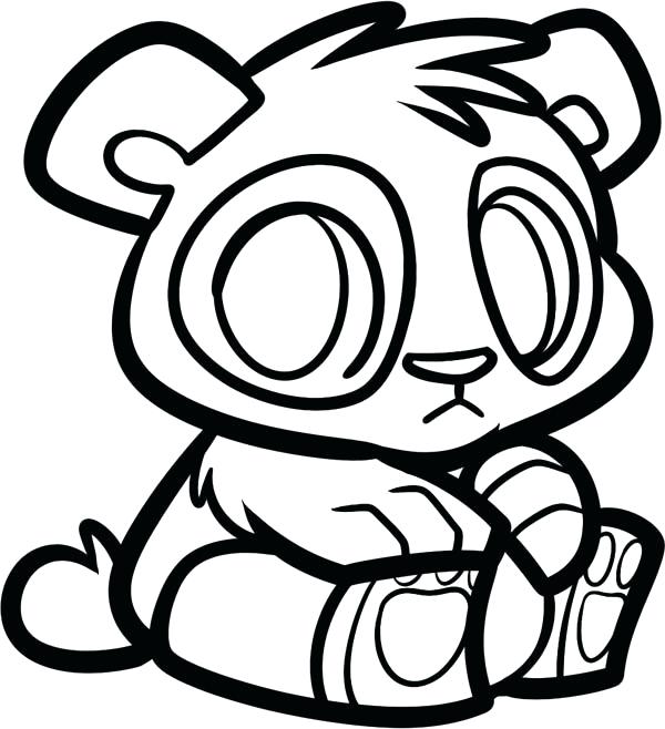 600x658 Panda Coloring Pages Panda Bear Coloring Pages Little Baby Panda