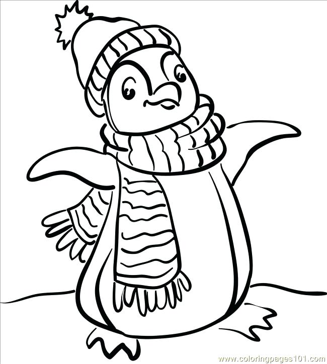 650x724 Coloring Pages Penguins Baby Penguin Skating Coloring Page Free
