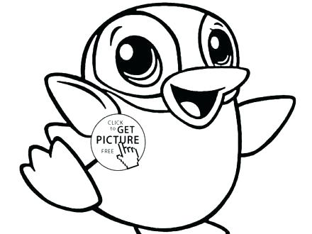 440x330 Easy Animal Coloring Pages Baby Penguin Animal Coloring Page