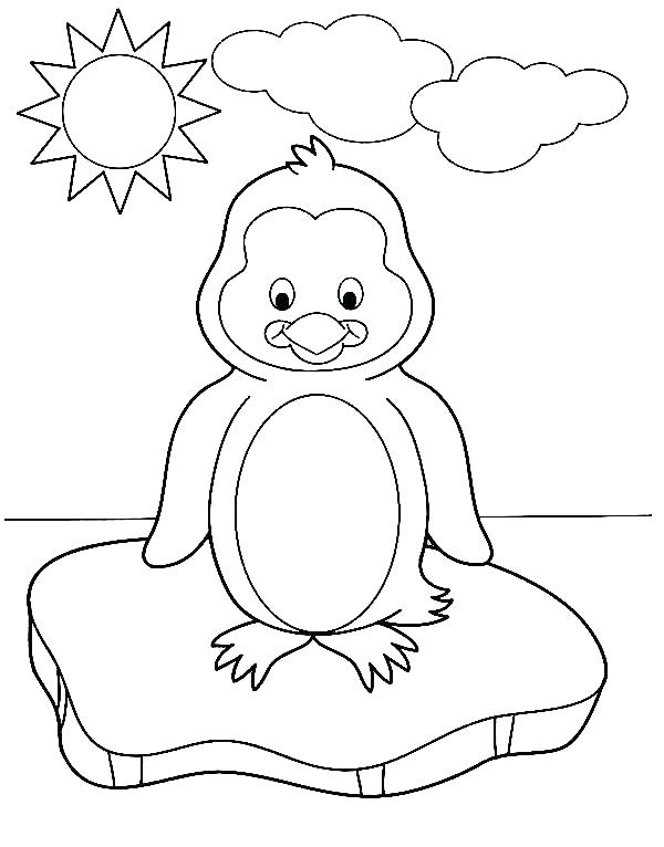 600x766 Free Printable Penguin Coloring Pages