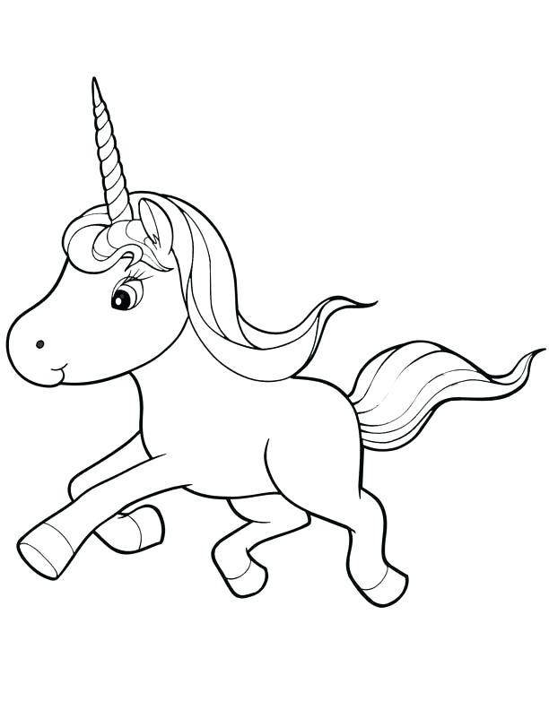 612x792 Unicorn Color Pages Baby Unicorn Coloring Pages Edit Free