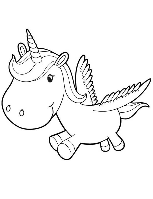 600x776 Coloring Unicorn