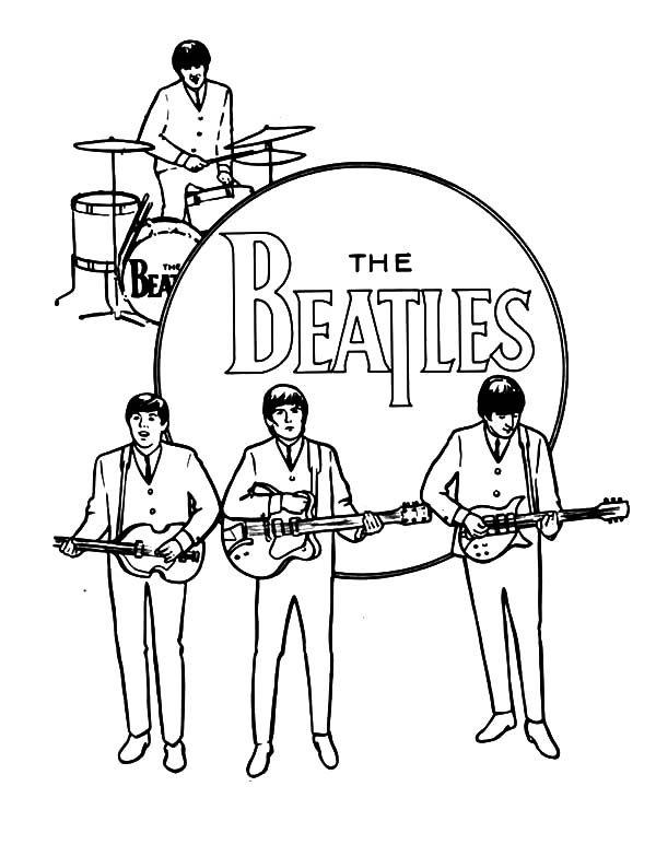 600x773 John Lennon From The Beatles Coloring Pages Batch Coloring, Band