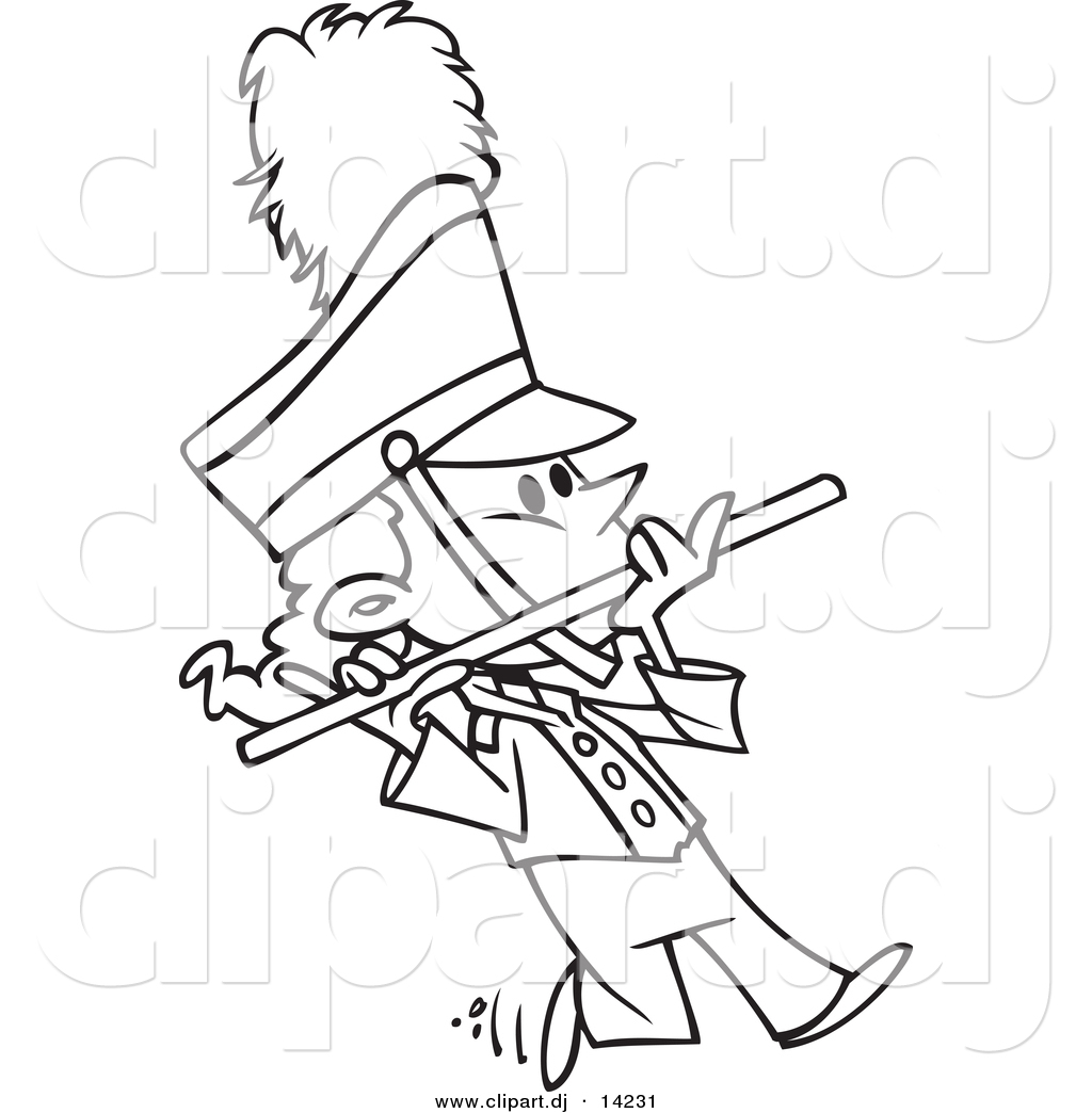 1024x1044 Vector Of Cartoon Flutist In A Marching Band