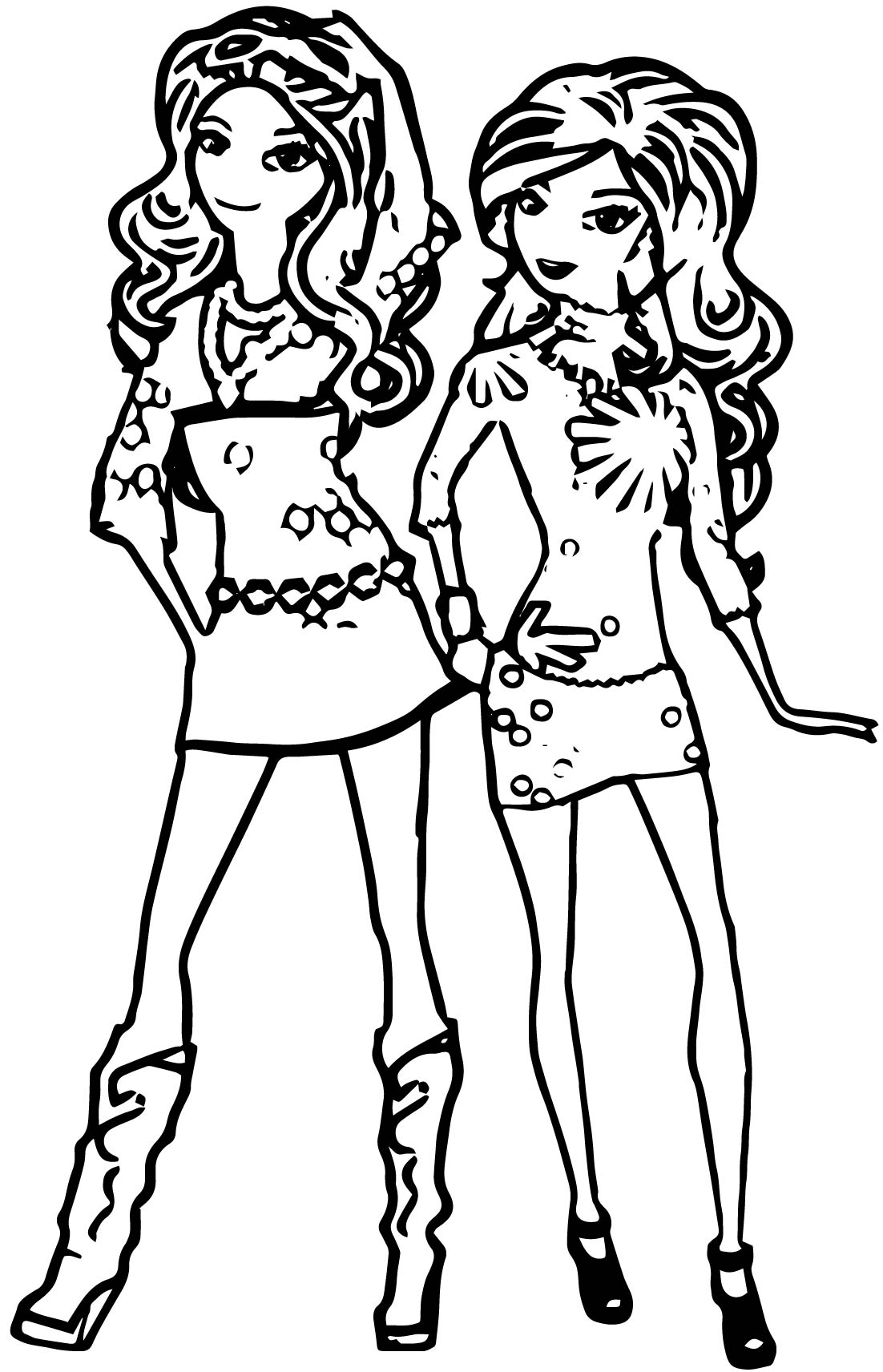 1102x1712 Simple Best Friend Coloring Pages For Girls