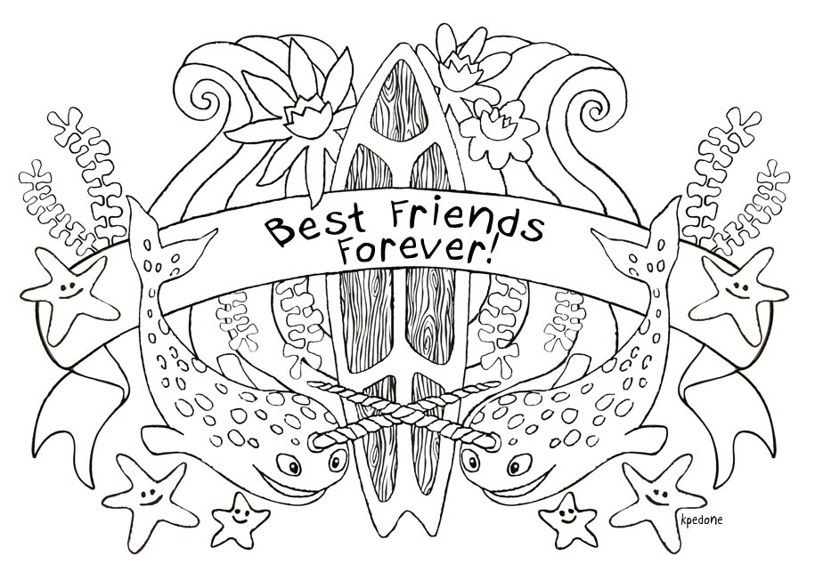 915x652 Best Friend Coloring Pages