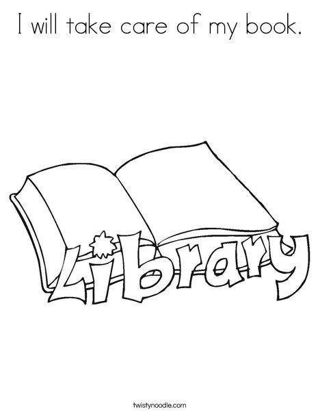 468x605 I Will Take Care Of My Book Coloring Page