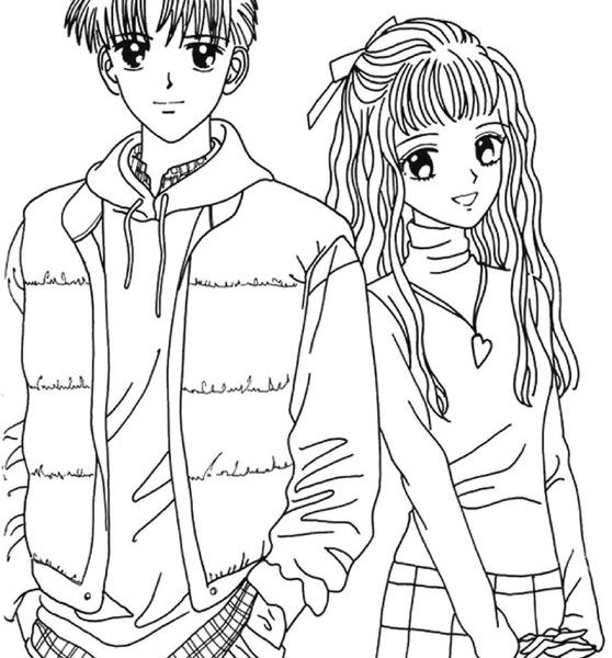 558x600 Coloring Pages Girl And Boy Inspirational Boy And Girl Coloring