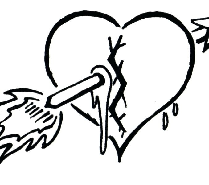 678x600 Coloring Pages Broken Hearts Broken Heart Coloring Pages Heart