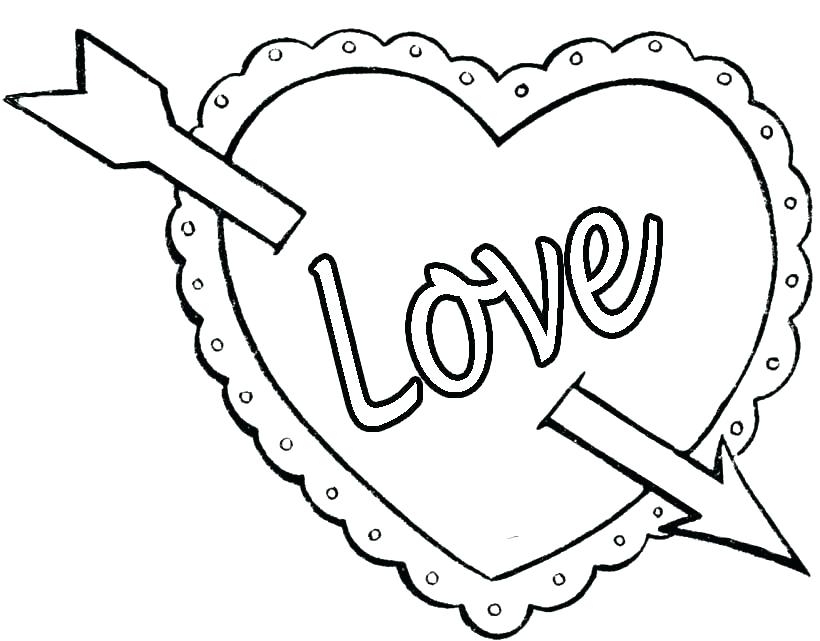 820x641 Heart Coloring Pages For Valentines Day