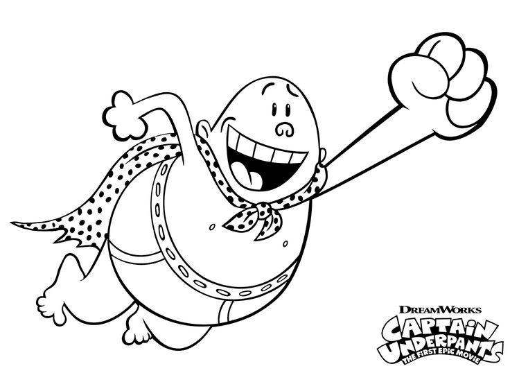 736x538 Captain Underpants Movie Coloring Pages