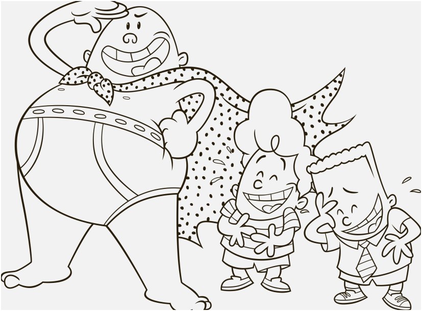 827x609 Captain Underpants Coloring Pages Design Captain Underpants
