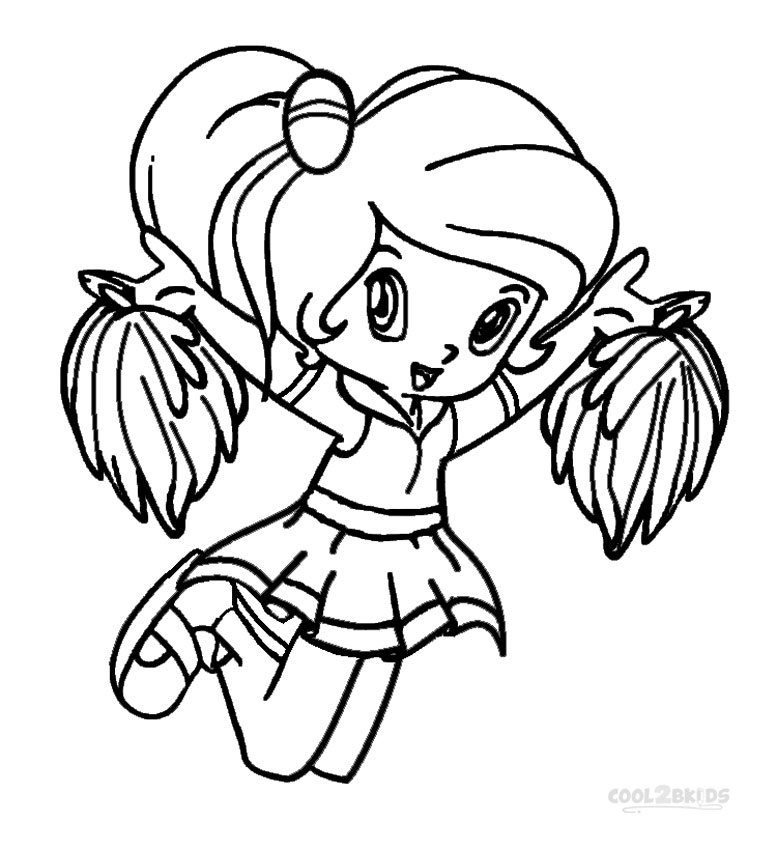777x850 Printable Cheerleading Coloring Pages For Kids