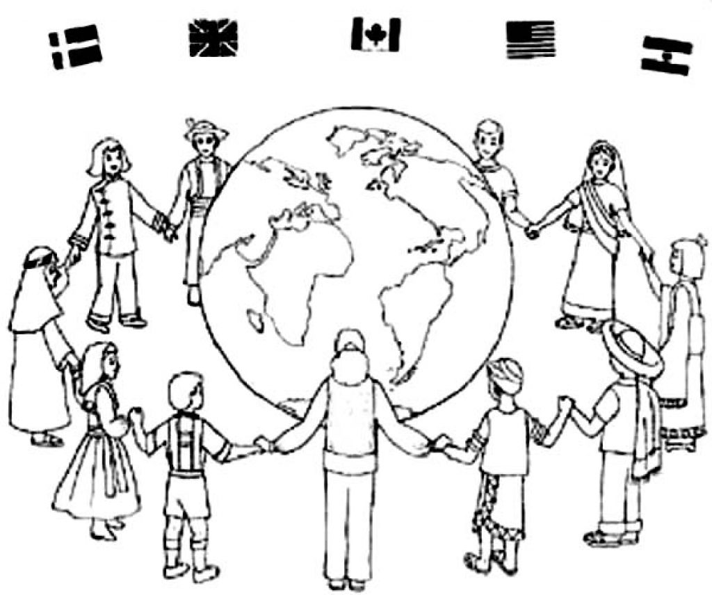 1024x856 Unique Children Around The World Coloring Page