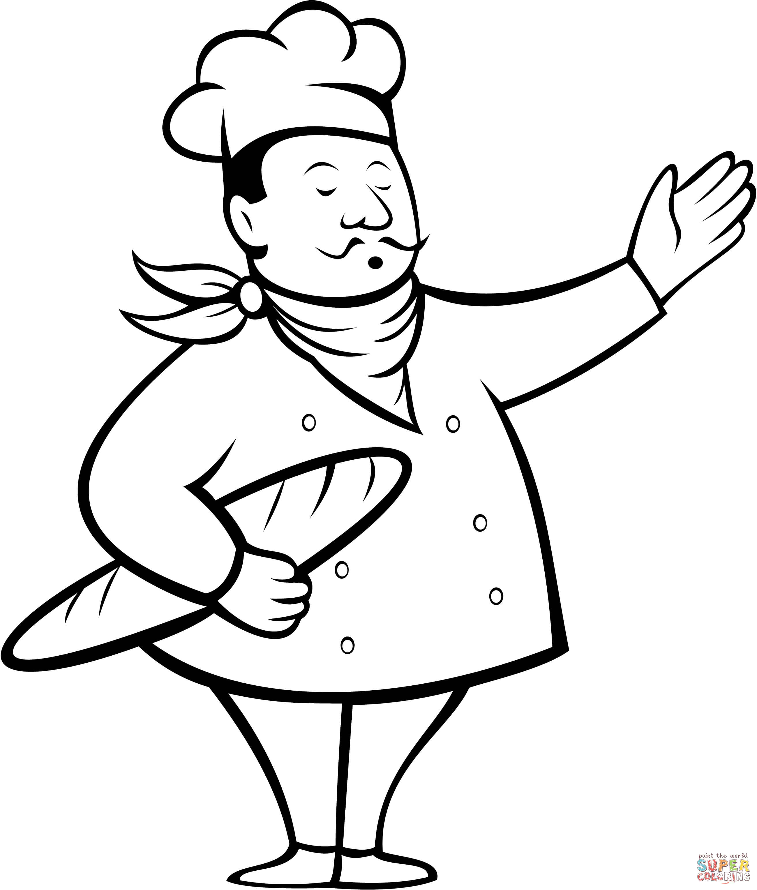 2624x3084 Chef Coloring Page For Kids Swedish Pages Solus Printable Little