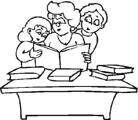 450x392 Child Reading Coloring Page Free Coloring Pages For Kids